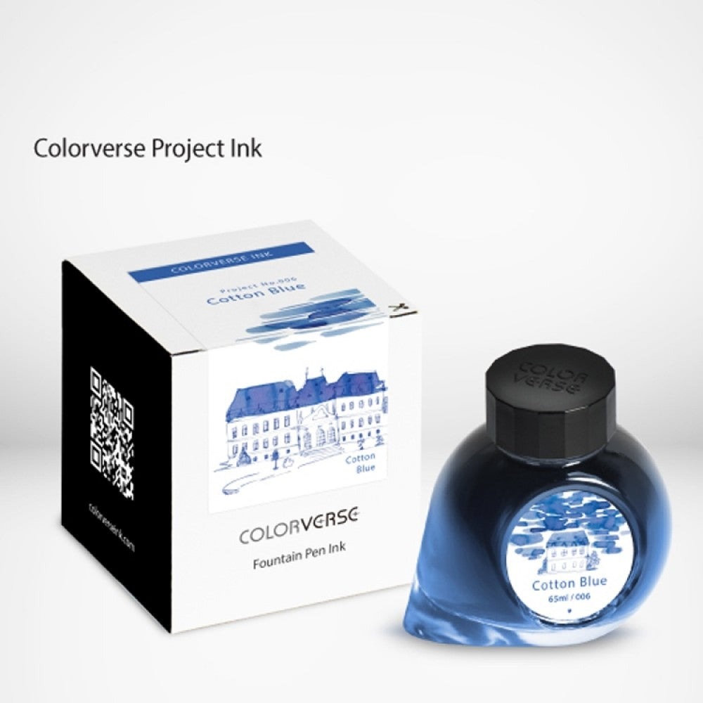 Colorverse | Project Series | Fountain Pen Ink | Cotton Blue | 65ml - penpencilink