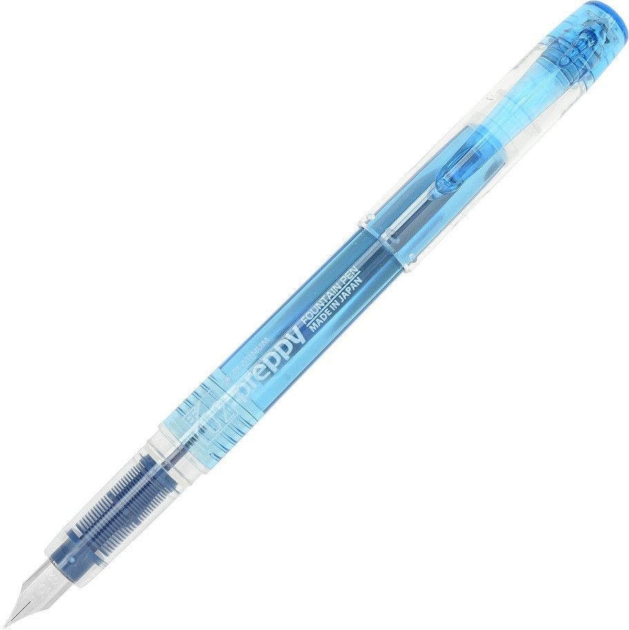 Platinum Preppy Extra Fine 02 Nib Black & Blue Fountain Pen With Cartridge - Easy to Use, Stainless Steel Nib, Slip Seal Cap Mechanism, Smooth Writing