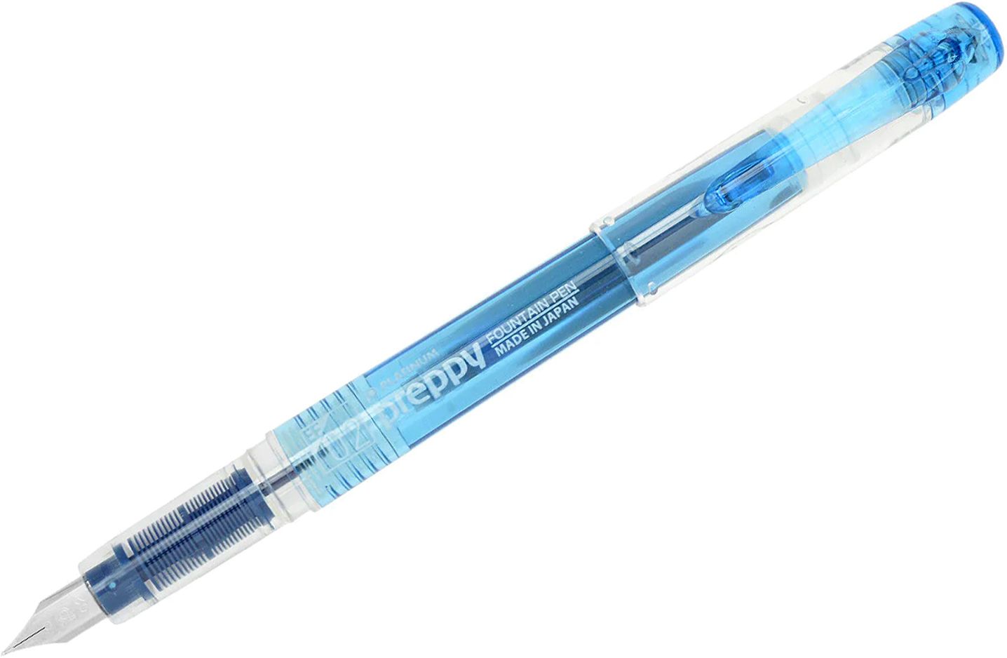 Platinum Preppy Extra Fine 02 Nib Black & Blue Fountain Pen With Cartridge - Easy to Use, Stainless Steel Nib, Slip Seal Cap Mechanism, Smooth Writing