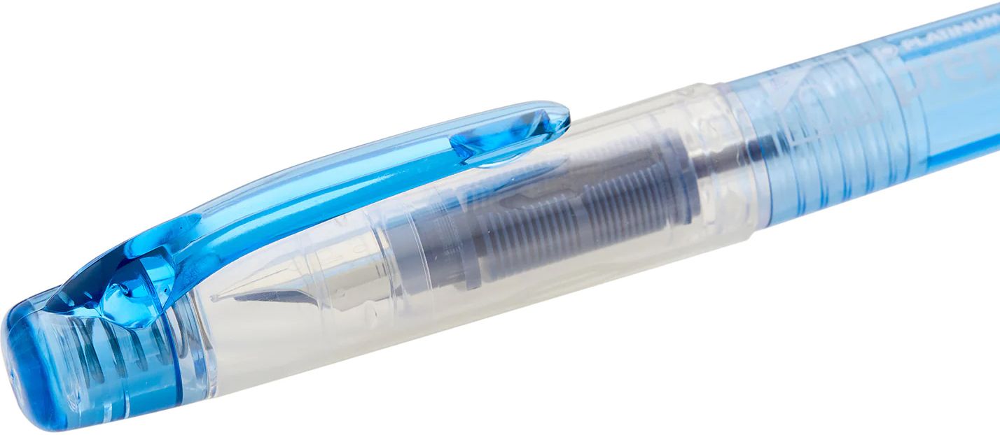 Platinum Preppy Extra Fine 02 Nib Black & Blue Fountain Pen With Cartridge - Easy to Use, Stainless Steel Nib, Slip Seal Cap Mechanism, Smooth Writing