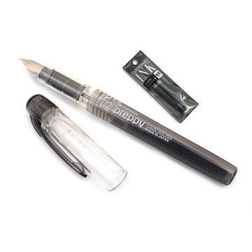 Platinum Preppy Extra Fine 02 Nib Black Fountain Pen With Cartridge - Easy to Use, Stainless Steel Nib, Slip Seal Cap Mechanism, Smooth Writing
