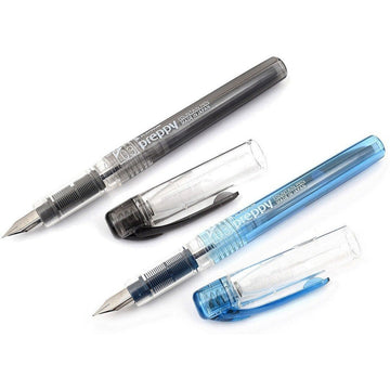 Platinum Preppy Fine 03 Nib Black & Blue Fountain Pens - Easy to Use, Stainless Steel Nib, Slip Seal Cap Mechanism, Smooth Writing