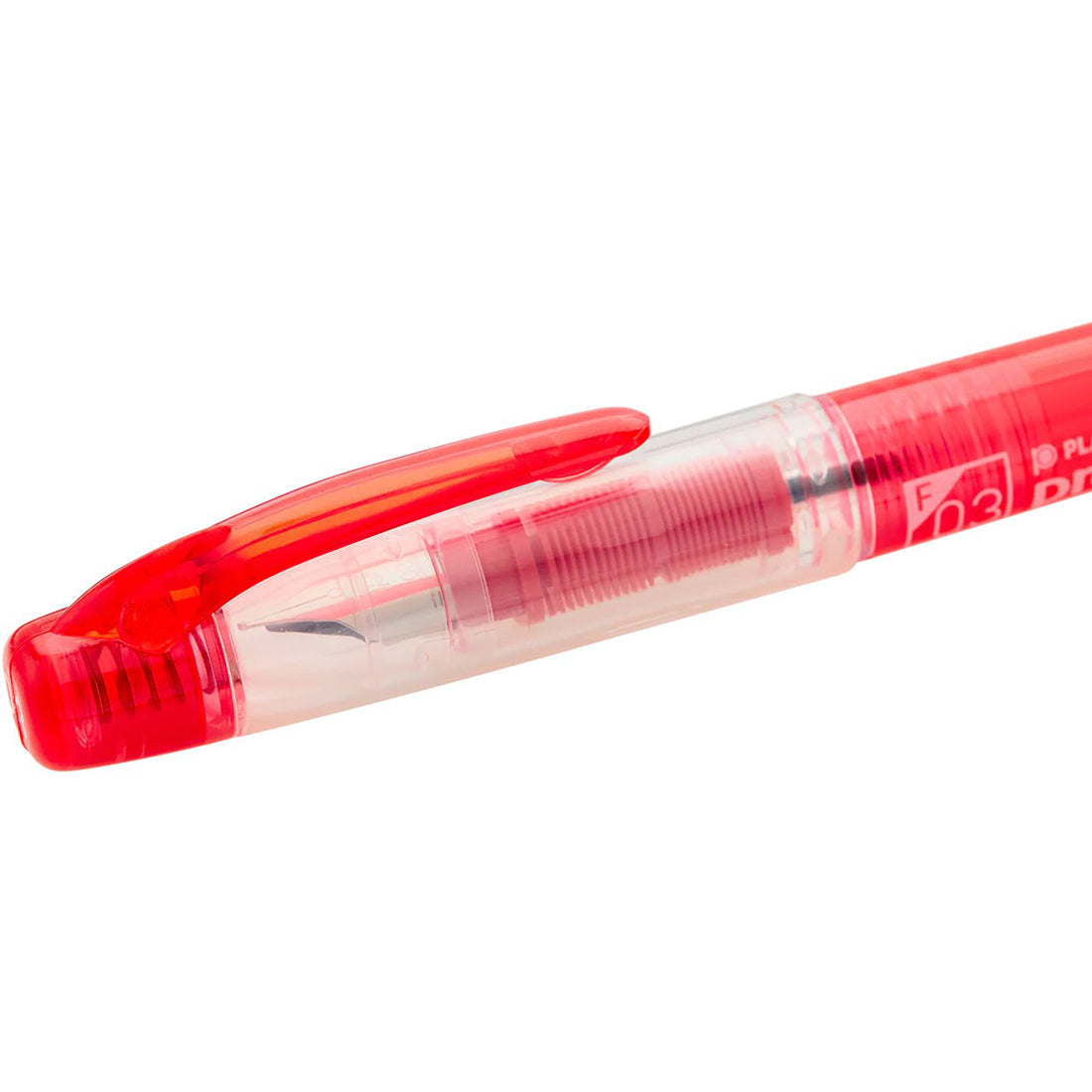 Platinum Preppy Fine 03 Nib Red Fountain Pen With Cartridge - Easy to Use, Stainless Steel Nib, Slip Seal Cap Mechanism, Smooth Writing