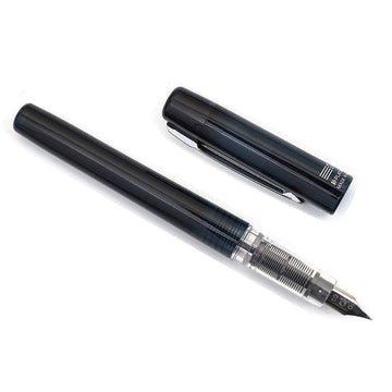 Platinum Prefounte Fountain Ink Pen with SS Fine Nib, Translucent Graphite Blue Barrel, Cap, Blue-Black Ink Cartridge Included, Slip & Seal Cap Design, Ideal For Adults Daily Use Beginners