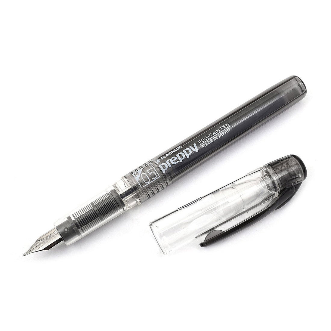 Platinum Preppy Medium 05 Nib Black Fountain Pen With Cartridge - Easy to Use, Stainless Steel Nib, Slip Seal Cap Mechanism, Smooth Writing