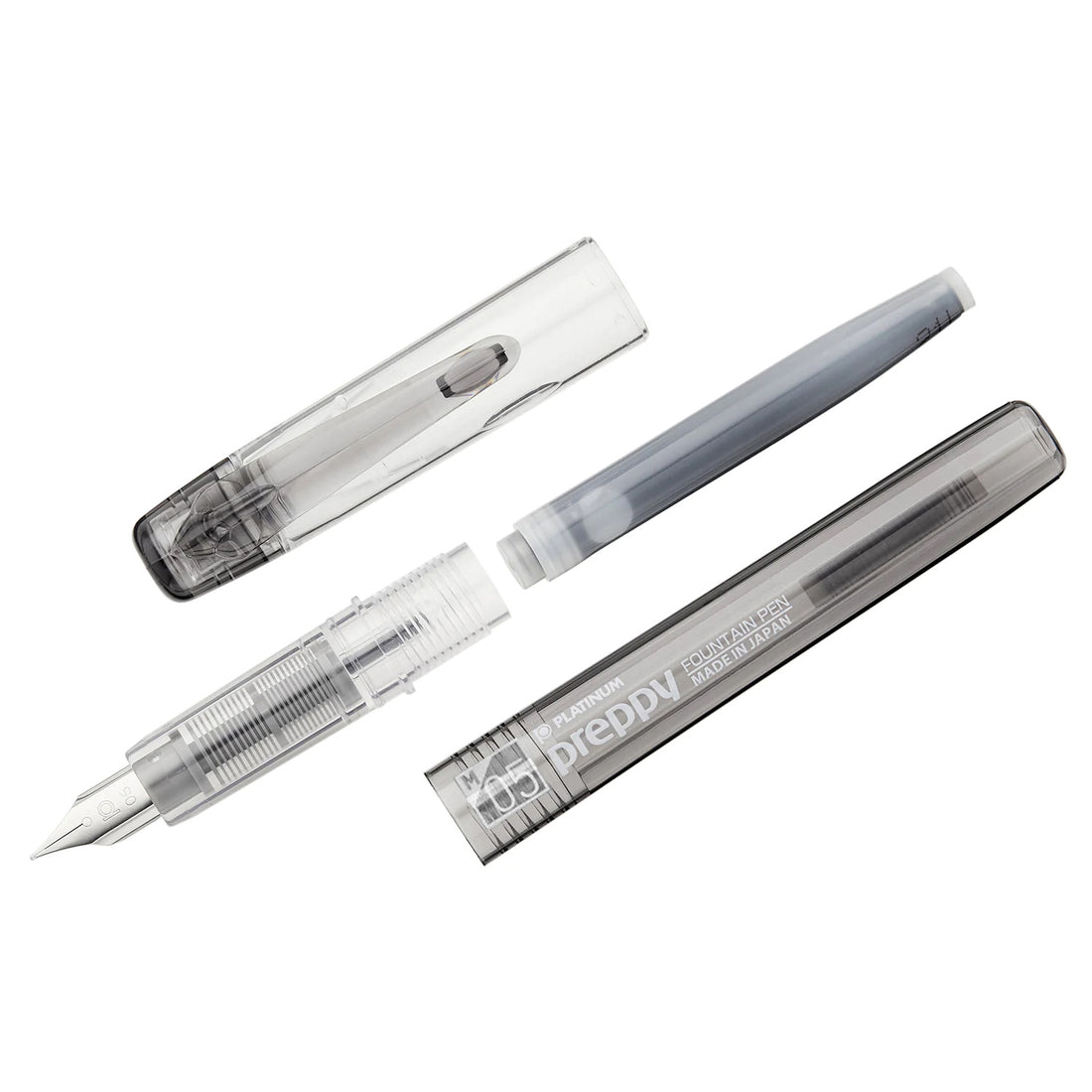 Platinum Preppy 05 Medium Nib Fountain Pen - Black - Easy to Use, Stainless Steel Nib, Slip Seal Cap Mechanism, Smooth Writing