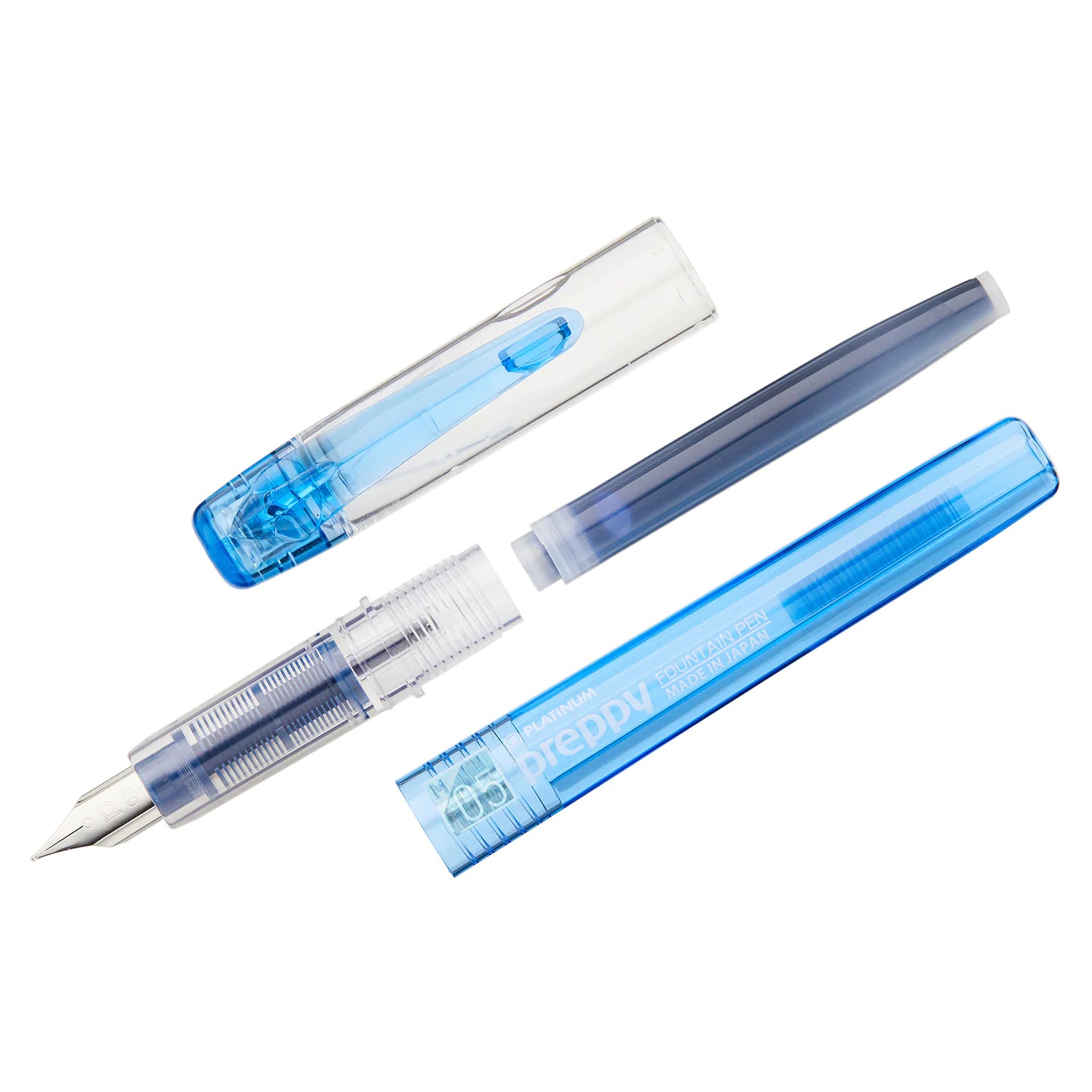 Platinum Preppy 05 Medium Nib Fountain Pen - Blue - Easy to Use, Stainless Steel Nib, Slip Seal Cap Mechanism, Smooth Writing
