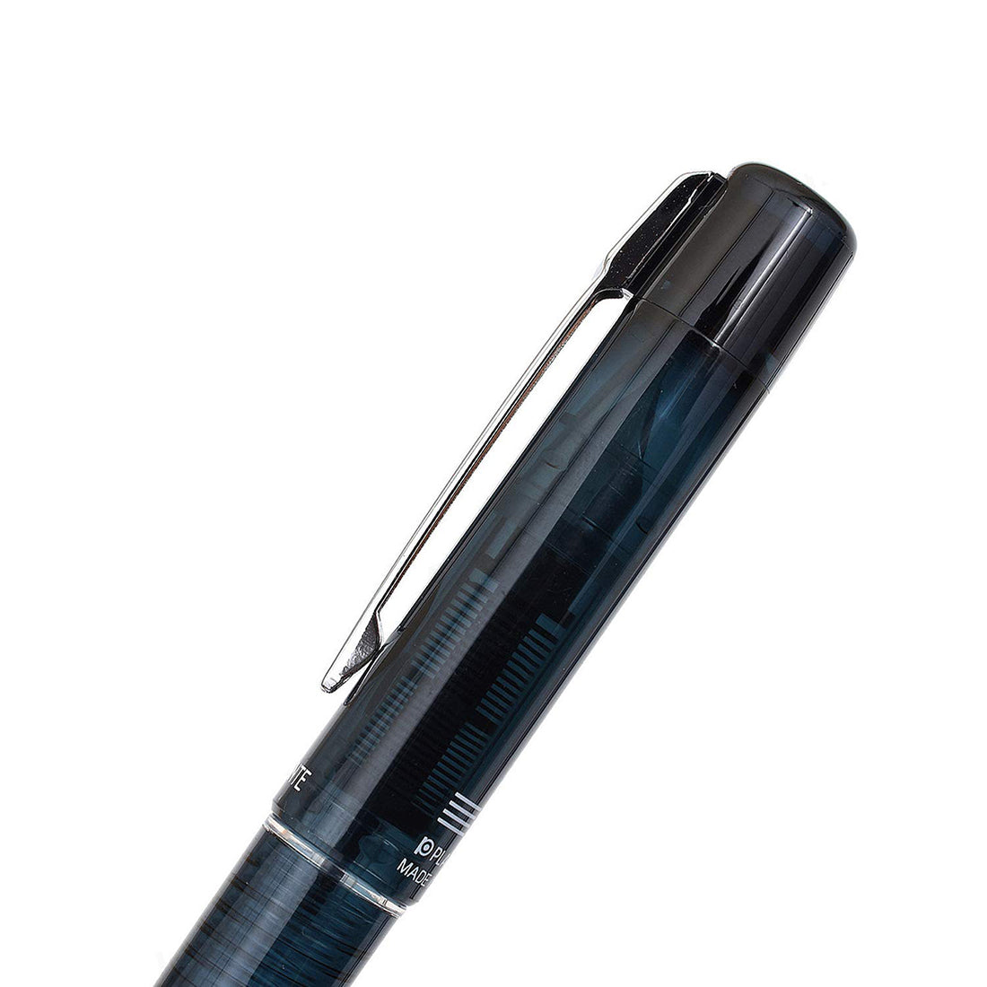 Platinum Prefounte Fountain Ink Pen with SS 05 Medium Nib, Translucent Graphite Blue Barrel, Cap, Blue-Black Ink Cartridge Included, Slip & Seal Cap Design, Ideal For Adults Daily Use Beginners