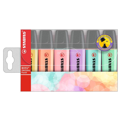 Stabilo | Boss Original | Highlighter Pen | Assorted Colours | Pack Of 6 Pcs - penpencilink