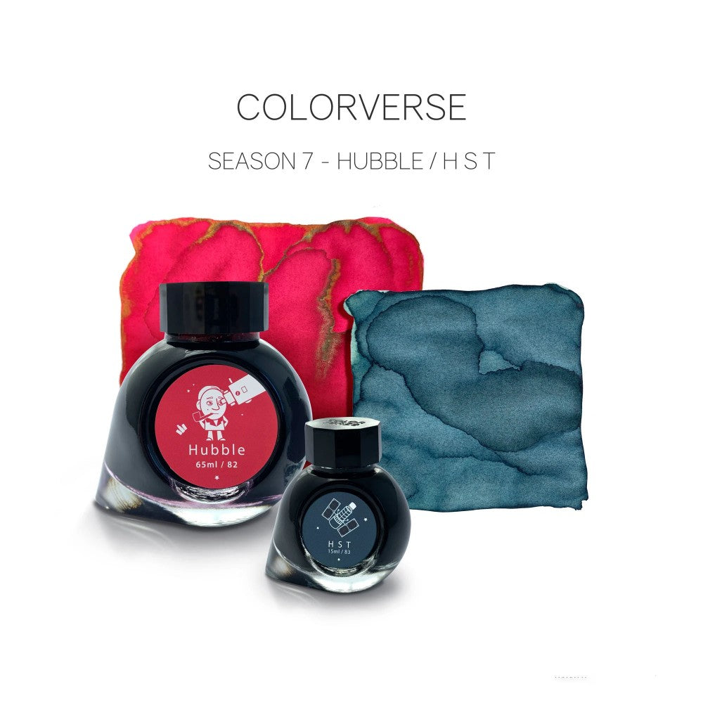 Colorverse Ink | Season 7 | Eye On The Universe - Hubble (65ml) and HST (15ml) | 2 Bottle Set | Dye-Based Nontoxic