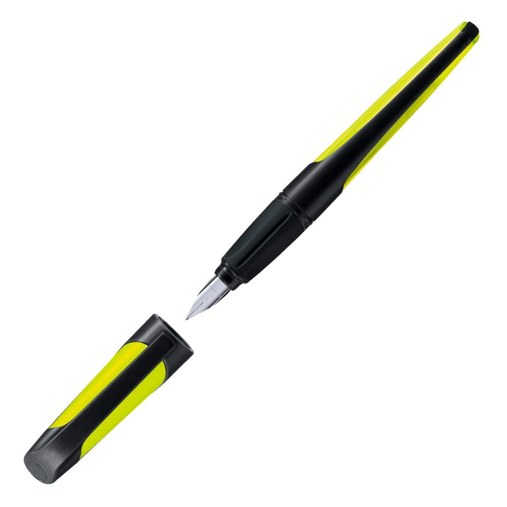 Stabilo | Easy Buddy | Fountain Pen | Right Handed | Black-Lime | Medium nib - penpencilink
