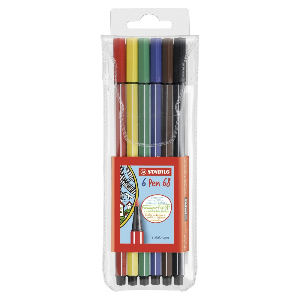 Stabilo | Pen 68 | Pack Of 6 - penpencilink