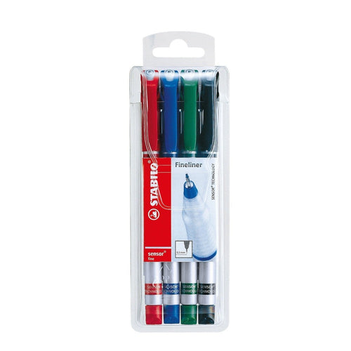 Stabilo | Sensor Pen | Fine Tip | Pack Of 4 - penpencilink