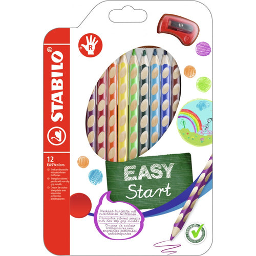 Stabilo | Easycolours Ergonomic Colouring Pencil | Wallet of 12 | Left Handed