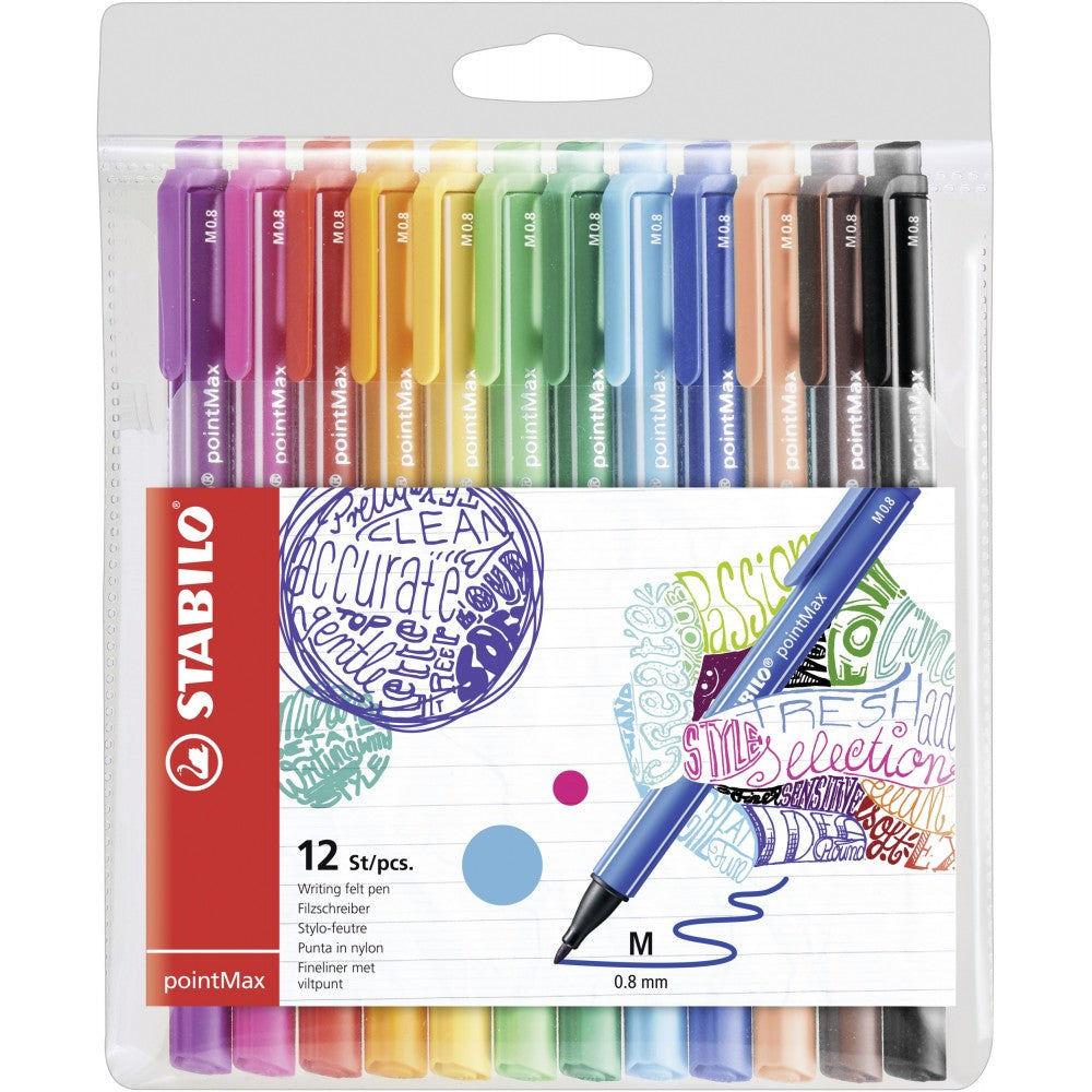 Stabilo | Pointmax | Nylon Tip | Pack Of 12 - penpencilink