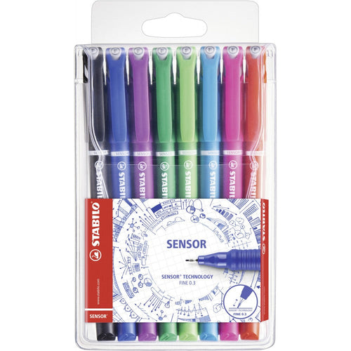 Stabilo | Sensor Pen | Fine Tip | Pack Of 8 - penpencilink