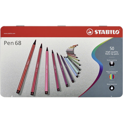 Stabilo | Pen 68 | Metal Box | Pack of 50 - penpencilink