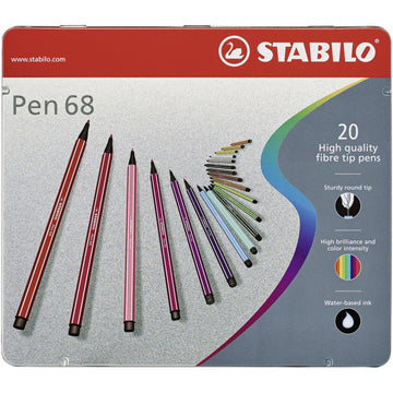 Stabilo | Pen 68 | Metal Box | Pack of 20 - penpencilink