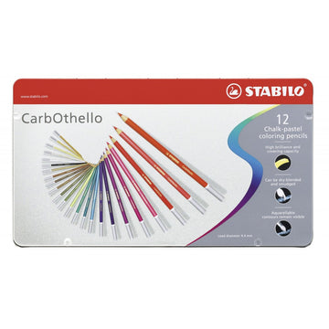 Stabilo |  CarbOthello Pastel Pencil Set | Pack of 12 Assorted Colours - penpencilink