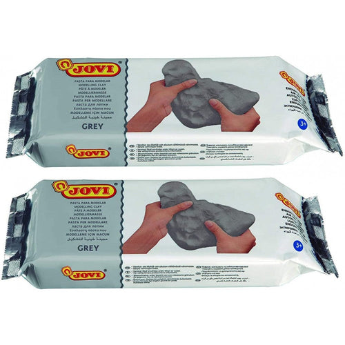 Jovi | European Air-Dry | Modelling Clay | Grey | 2 Packet | 250 Grams Each