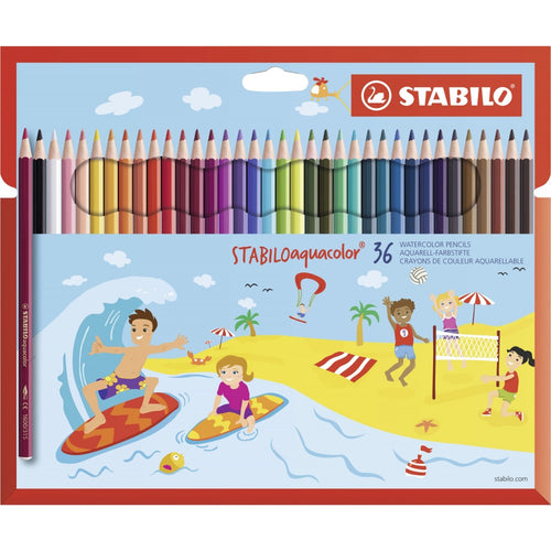 Stabilo | Aquacolor Colouring Pencils |  Wallet Of 36 Assorted Colours - penpencilink