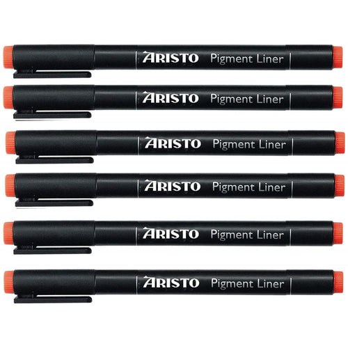 Aristo | Pigment Liner | 0.2mm | Set of 6 Pens