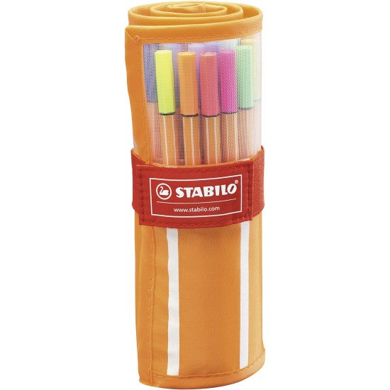 Stabilo | Point 88 | Fineliner | Multiple Colors | 5 Neon | Pack Of 30 - penpencilink