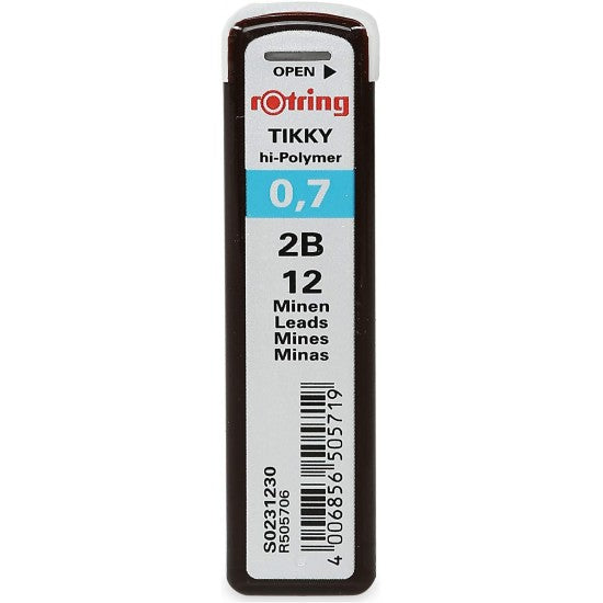 Rotring | Tikky | 0.7MM | 2B Replacement Leads | Pack of 10