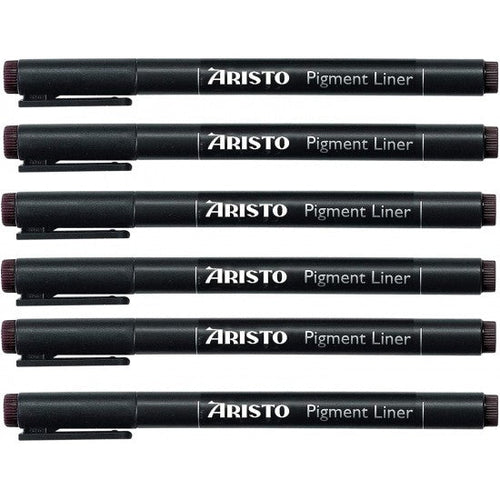 Aristo | Pigment Liner | 0.05mm | Set of 6 Pens.