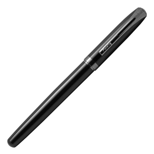 Acuity Roller Gel Pen - Glossy Black Metal Body with Metallic Black Accessories - It Comes in a Pen Pouch - Ink Colour Blue - 10002