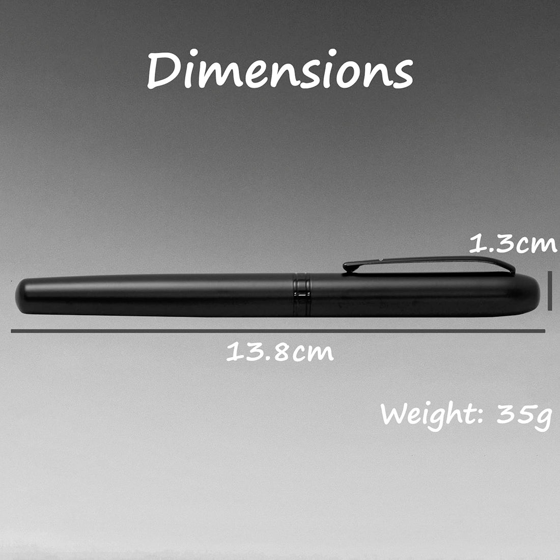 Acuity Roller Gel Pen - Metal Body with Matte Black Finish - Magnetic Cap Auto-Close Mechanism - It Comes with a Pen Pouch - Ink Colour Blue - 10004