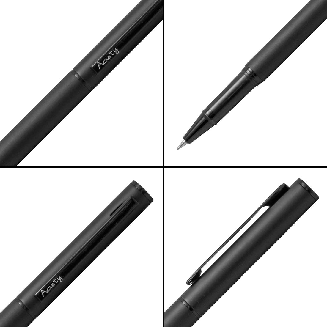 Acuity Ball Point Pen - Matte Black Smooth Metal Body - 10006