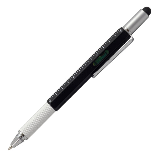 Acuity Multi-Use Ball Point Pen Metal Body with Scale, Stylus, Screwdriver & Spirit Level - Comes in a Pen Pouch - Ink Colour Blue - 10008