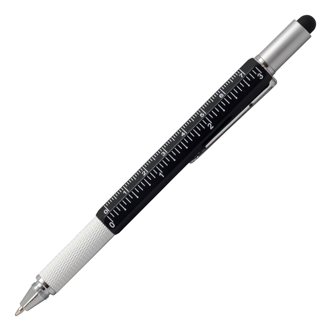 Acuity Multi-Use Ball Point Pen Metal Body with Scale, Stylus, Screwdriver & Spirit Level - Comes in a Pen Pouch - Ink Colour Blue - 10008