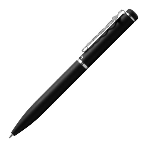 Acuity Ball Point Pen - Metal Body with Matte Black Finish And Silver Plated Doctor Clip - It Comes in a Pen Pouch - Ink Colour Blue - 10009