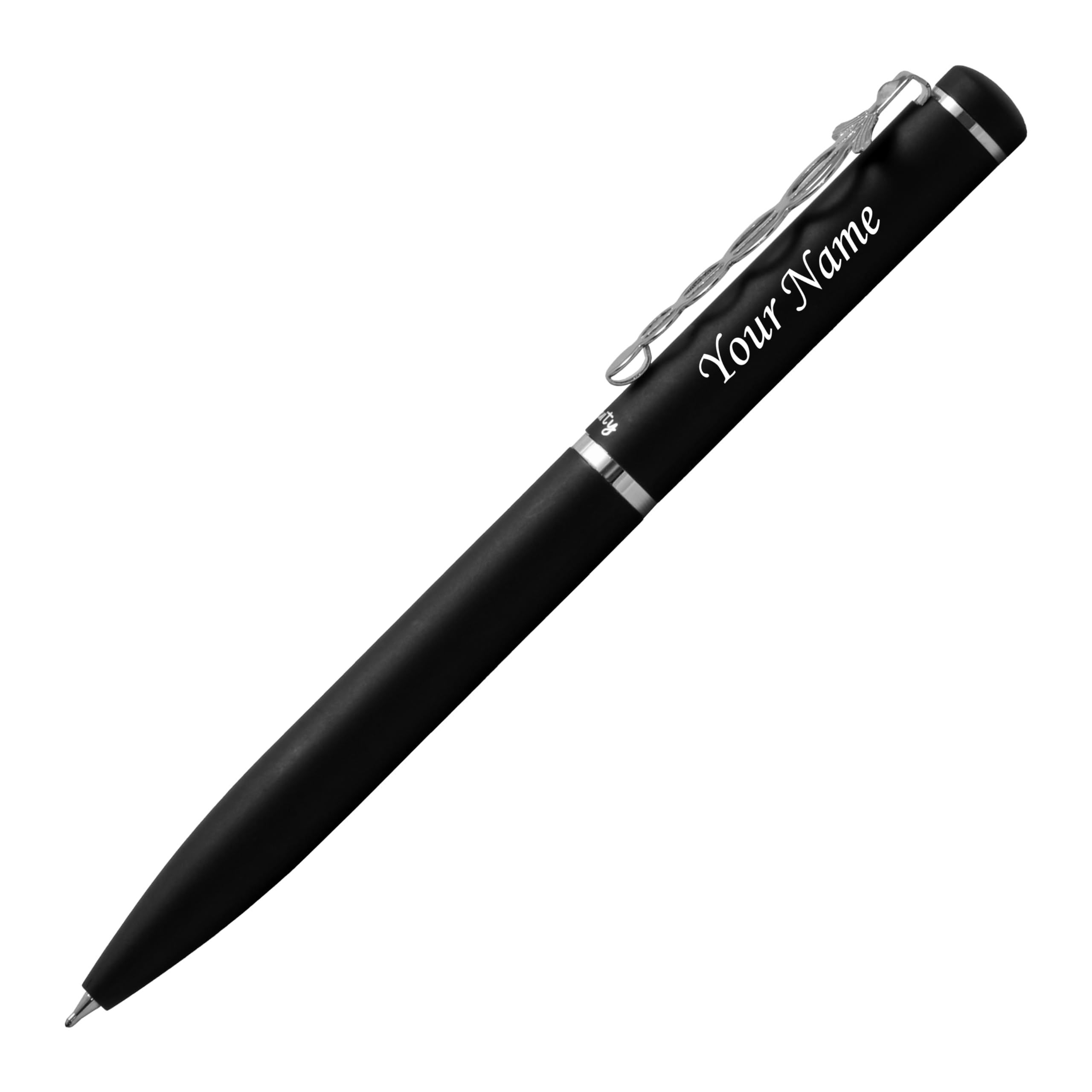 Acuity Doctor Clip Ball Point Pen - Metal Body with Matte Black Finish - It Comes in a Pen Pouch - Ink Colour Blue - 10009
