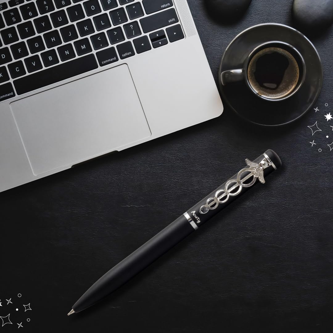 Acuity Doctor Clip Ball Point Pen - Metal Body with Matte Black Finish - It Comes in a Pen Pouch - Ink Colour Blue - 10009