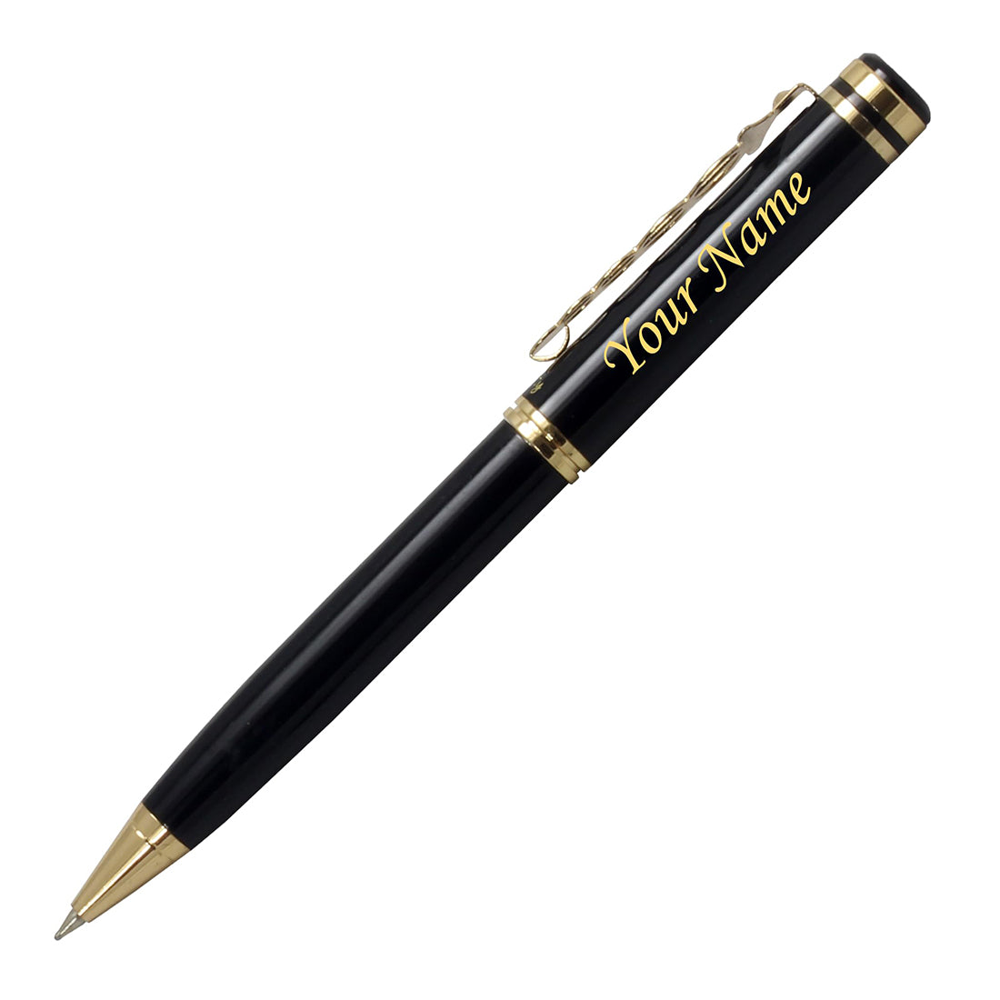 Acuity Doctor Clip Ball Point Pen - Metal Body with Glossy Black Finish - It Comes in a Pen Pouch - Ink Colour Blue - 10011