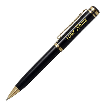 Acuity Doctor Clip Ball Point Pen - Metal Body with Glossy Black Finish - It Comes in a Pen Pouch - Ink Colour Blue - 10011