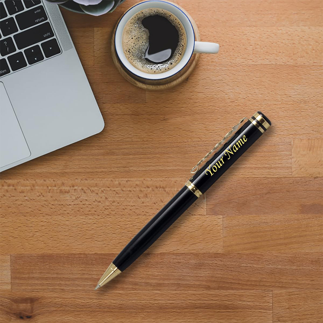 Acuity Doctor Clip Ball Point Pen - Metal Body with Glossy Black Finish - It Comes in a Pen Pouch - Ink Colour Blue - 10011