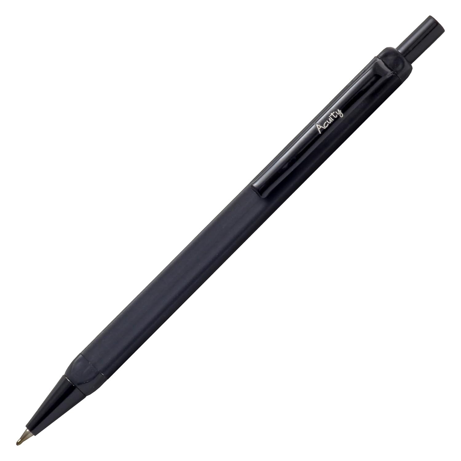 Acuity Square Shape Ball Point Pen with Matte Black Coated Metal Body - Comes in a Pen Pouch - 10014