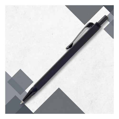 Acuity Square Shape Ball Point Pen with Matte Black Coated Metal Body - Comes in a Pen Pouch - 10014