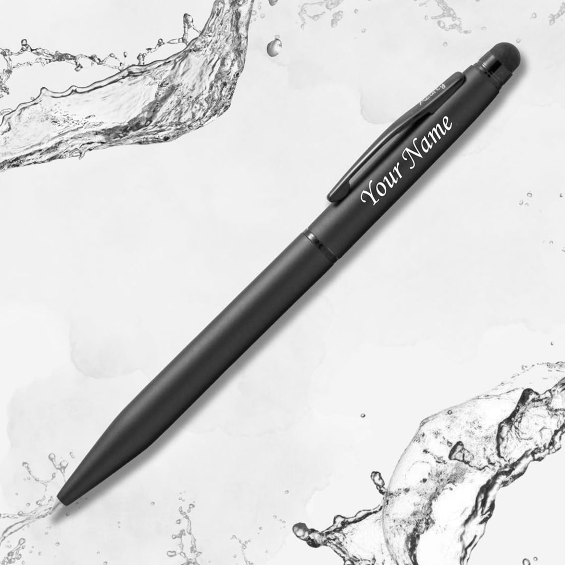 Acuity Ball Point Pen - Metal Body with Matte Black Finish & Black Clip - Comes in a Pen Pouch - Ink Colour Blue - 10015