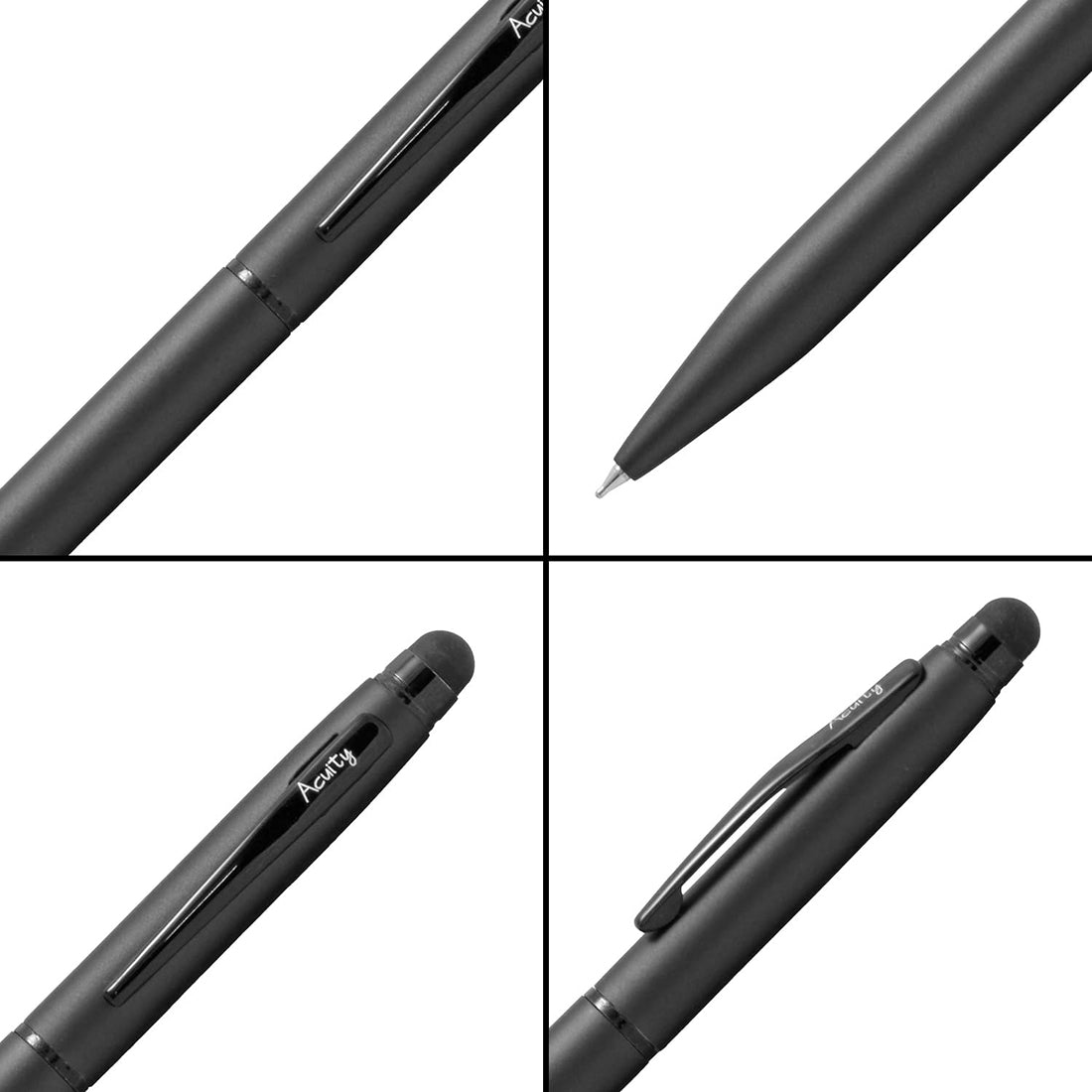 Acuity Ball Point Pen - Metal Body with Matte Black Finish & Black Clip - Comes in a Pen Pouch - Ink Colour Blue - 10015