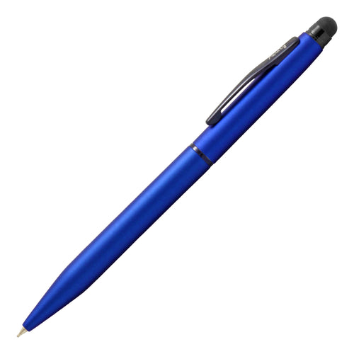 Acuity Ball Point Pen with Metallic Blue Finish Metal Body & Black Clip - It Comes in a Pen Pouch - Ink Colour Blue - 10015