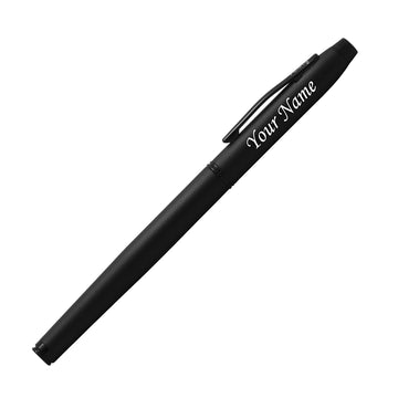 Acuity Roller Ball Pen - Metal Body with Matte Black Finish & Glossy Black Accessories - Comes in a Pen Pouch - Ink Colour Blue - 10018 Blk