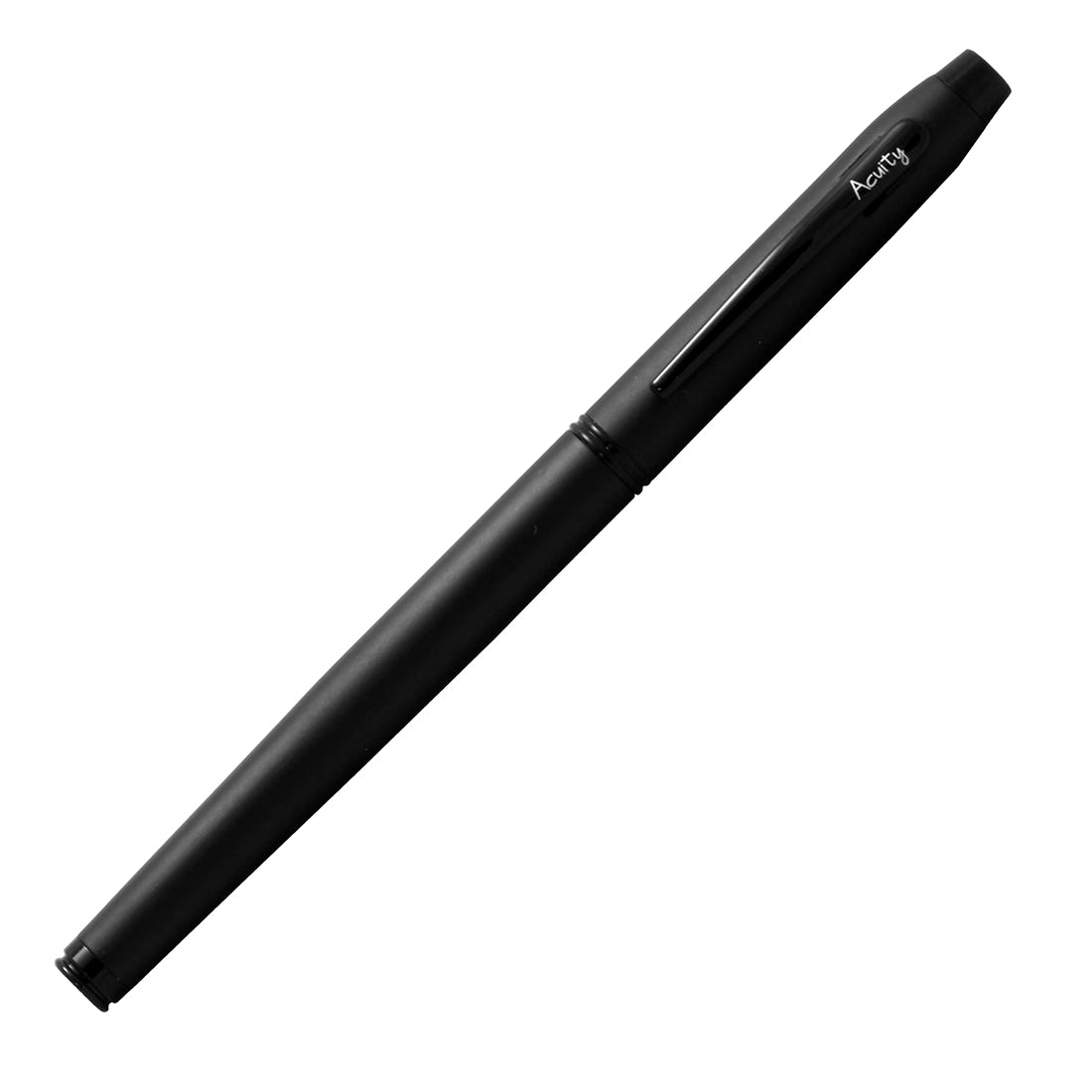 Acuity Roller Ball Pen - Metal Body with Matte Black Finish & Glossy Black Accessories - Comes in a Pen Pouch - Ink Colour Blue - 10018 Blk