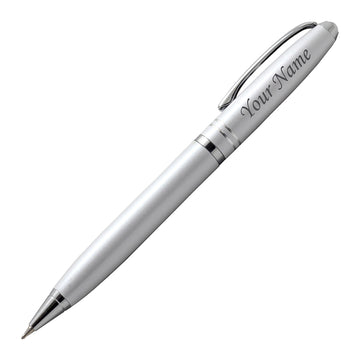 Acuity Ball Point Pen - Metal Body with Shiny White Finish and SS Accessories - It Comes in a Pouch - 10024 White