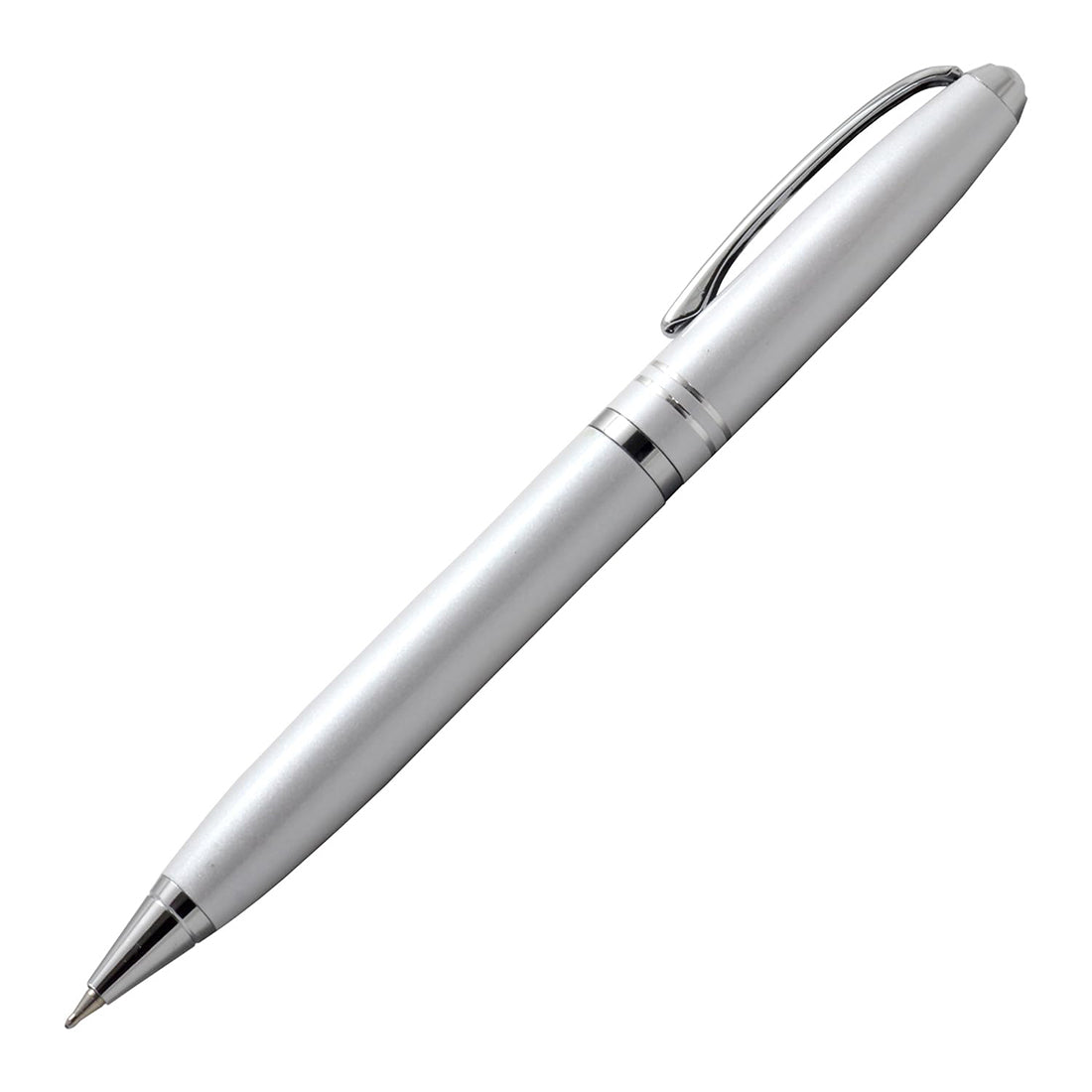 Acuity Ball Point Pen - Metal Body with Shiny White Finish and SS Accessories - It Comes in a Pouch - 10024 White