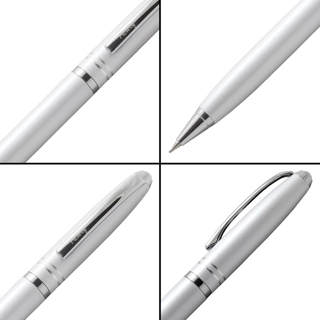 Acuity Ball Point Pen - Metal Body with Shiny White Finish and SS Accessories - It Comes in a Pouch - 10024 White